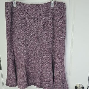 Ann Taylor Textured Purple A-Line Skirt‎ Size 14
